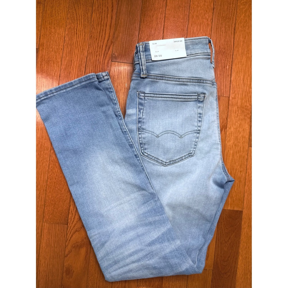 American Eagle Airflex 360 Slim Jeans Blue Breeze Light Wash 29x30 NEW